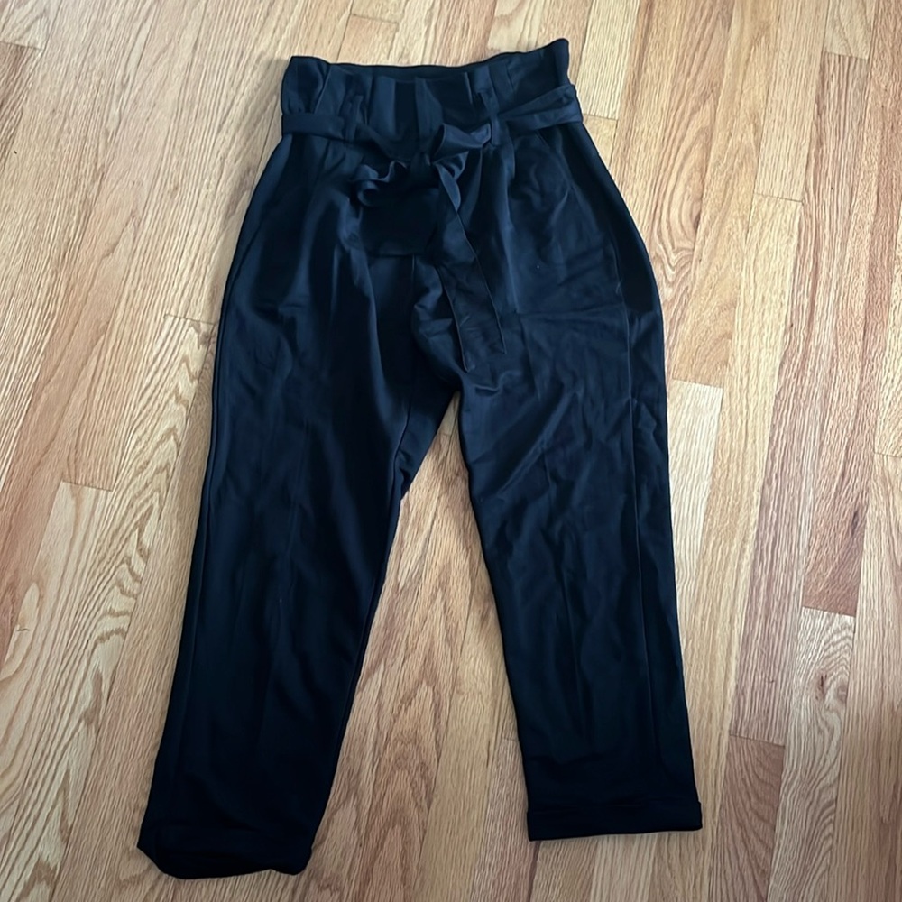 Indigo Rain ‘linen look’ pants, black, size 9/28